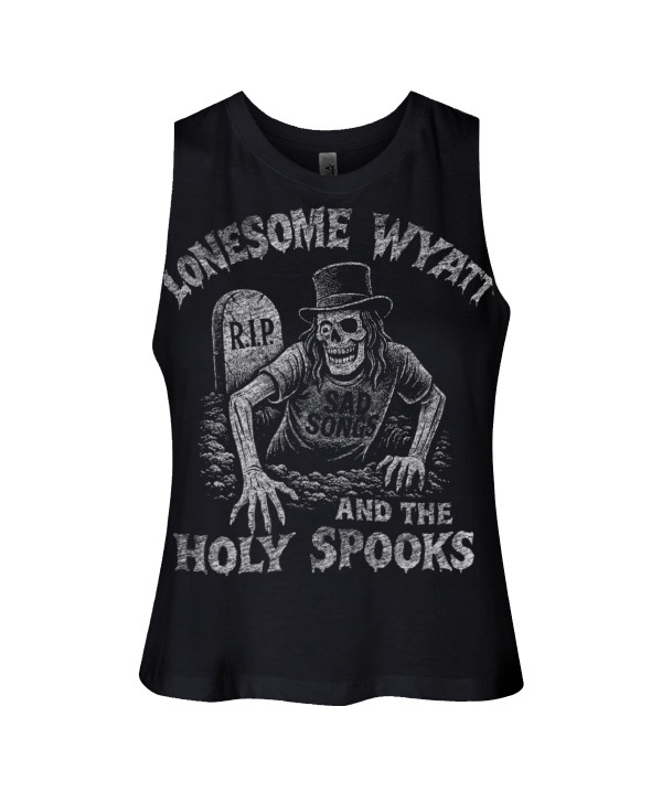 Lonesome Wyatt's Grave Ladies Cropped Tank