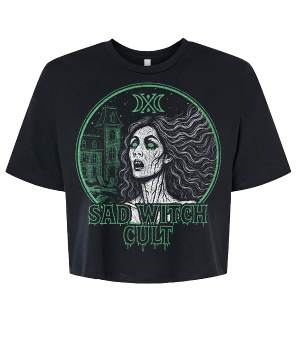 Curse of the Sad Witch Cult Ladies Cropped T-Shirt