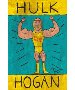 Hulk Hogan Folk Art Print